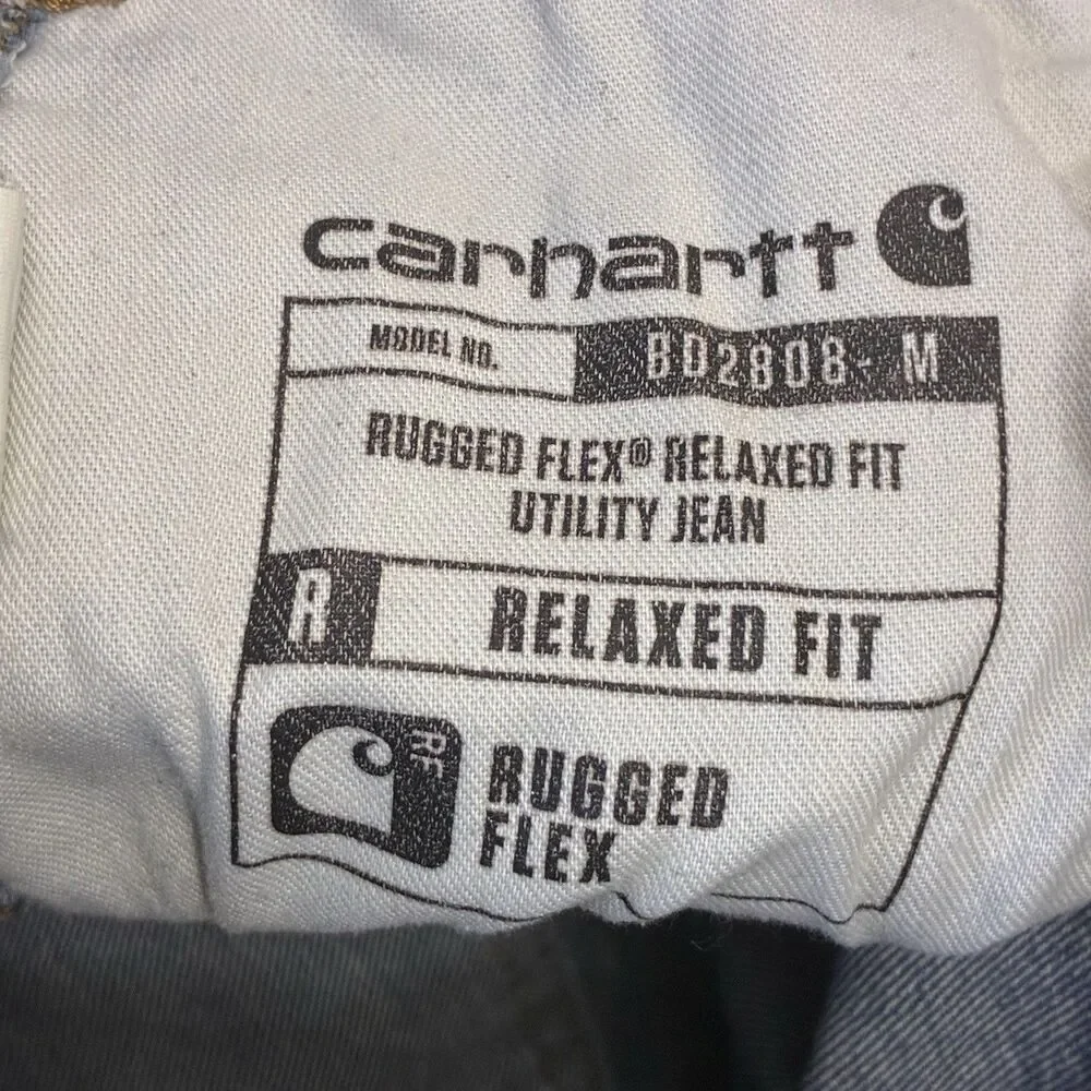 Carhartt Rugged Flex Relaxed Fit Utility Jeans Men’s 33x32 Carpenter Denim - Picture 10 of 10